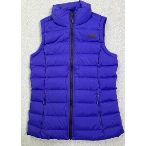 The North Face Women’s 700 Fill Down Puffer Vest Purple Zip Front